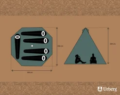Urberg Tipi Tent 5-person 2.0 Kombu Green