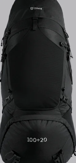 Urberg Trekking Backpack 100l+20l Black