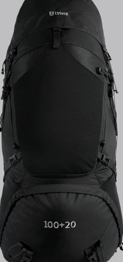 Urberg Trekking Backpack 100l+20l Black