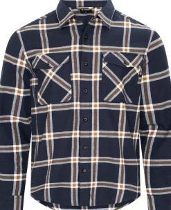 Urberg Two Pocket Flanell Shirt Men Blue Nights/deep Lichen Green