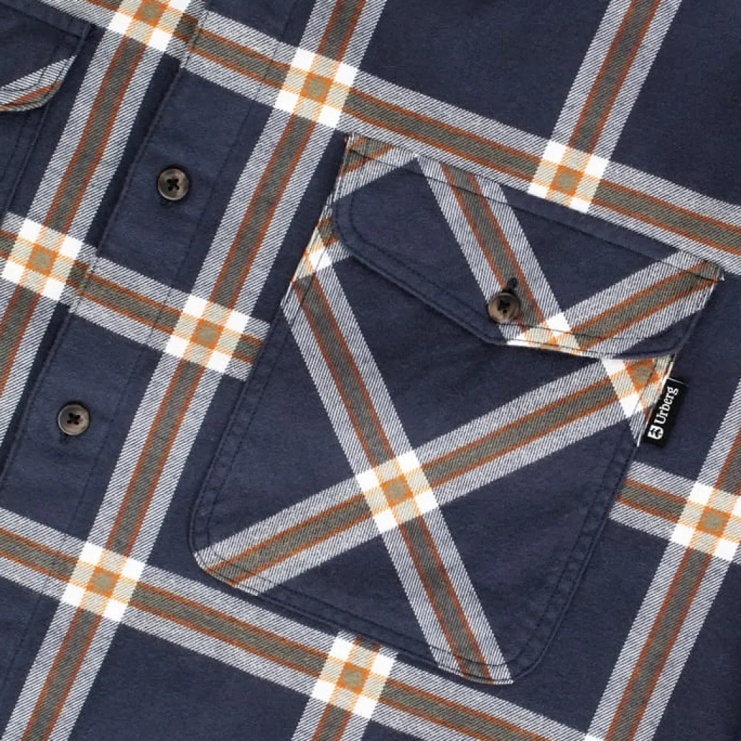 Urberg Two Pocket Flanell Shirt Men Blue Nights/deep Lichen Green