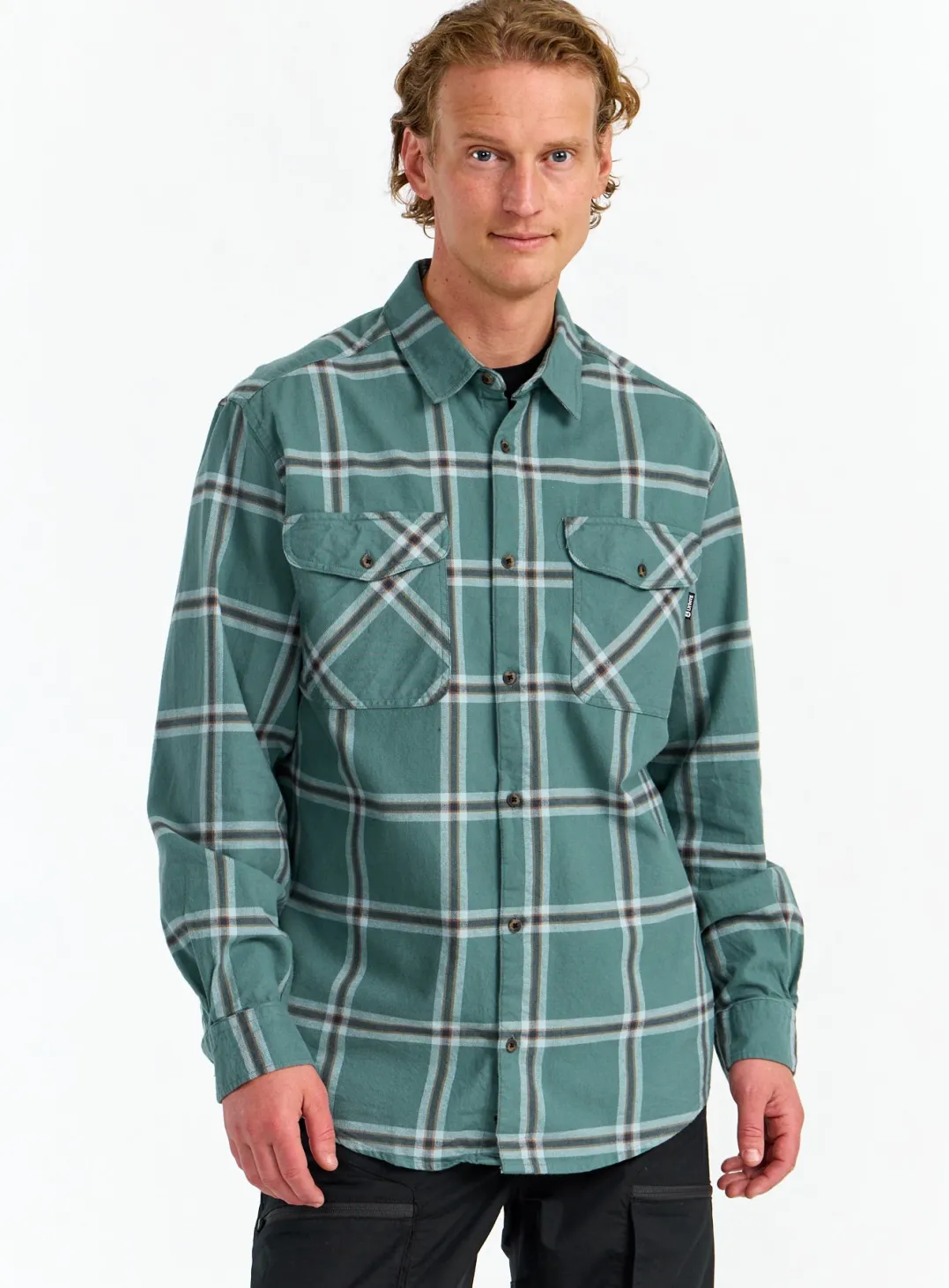 Urberg Two Pocket Flanell Shirt Men Blue Nights/deep Lichen Green