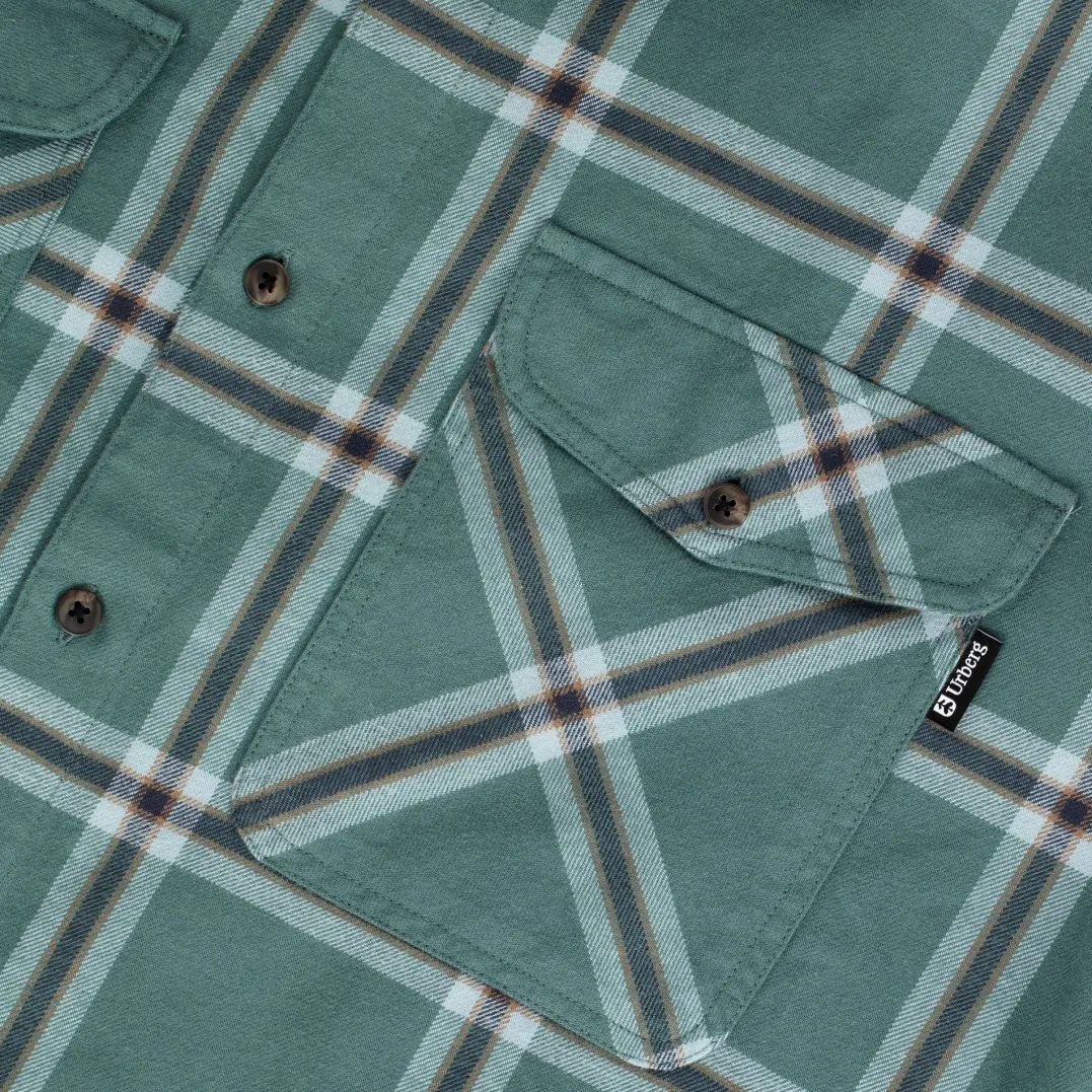 Urberg Two Pocket Flanell Shirt Men Silver Pine/ Blue Nights