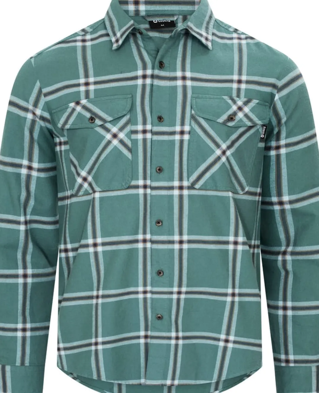 Urberg Two Pocket Flanell Shirt Men Silver Pine/ Blue Nights