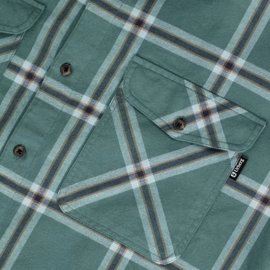 Urberg Two Pocket Flanell Shirt Men Silver Pine/ Blue Nights