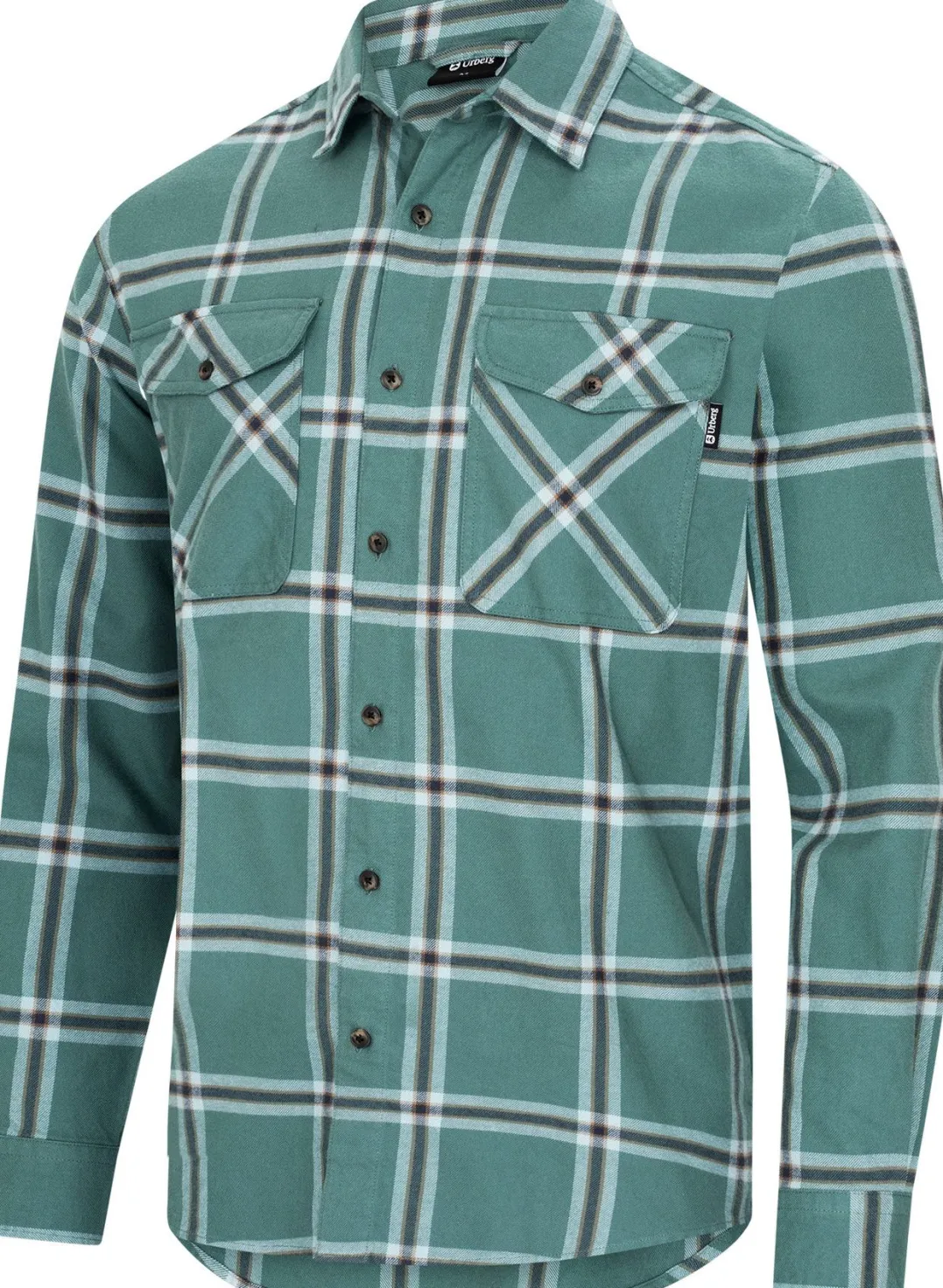 Urberg Two Pocket Flanell Shirt Men Silver Pine/ Blue Nights