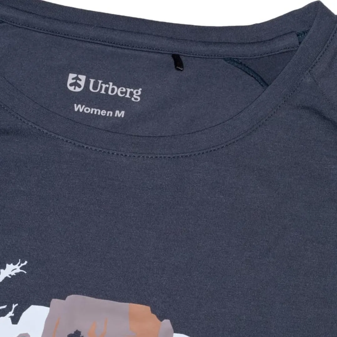 Urberg Women's Printed Tree Tee Blue Nights