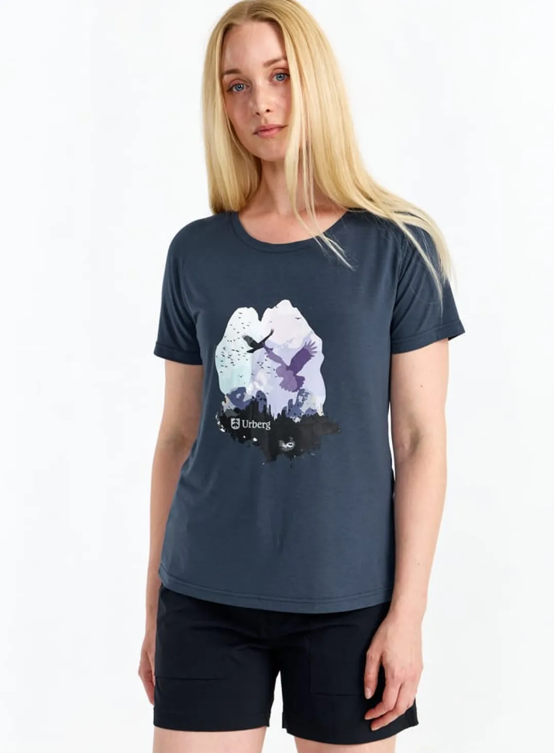 Urberg Women's Printed Tree Tee Blue Nights