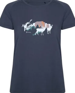 Urberg Women's Printed Tree Tee Blue Nights