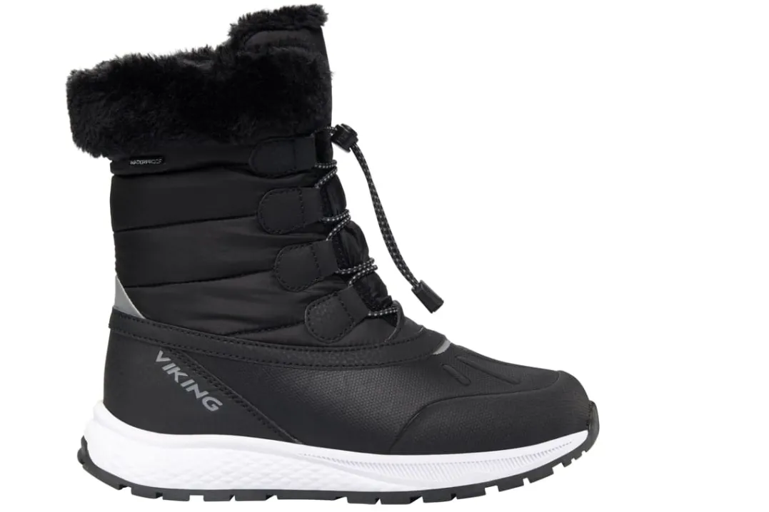 Viking Footwear Juniors' Equip Warm Waterproof Zip Black/Granite