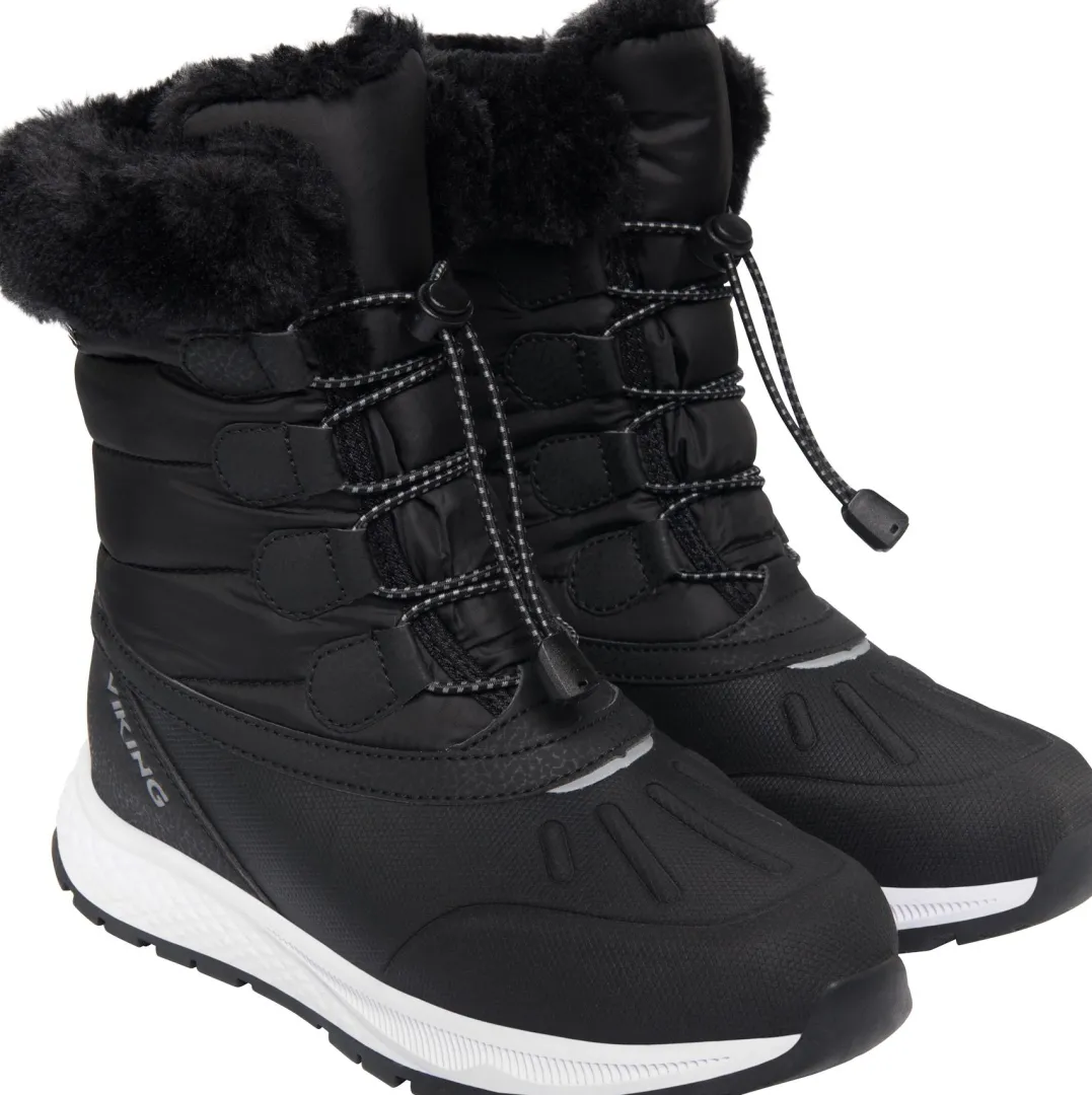 Viking Footwear Juniors' Equip Warm Waterproof Zip Black/Granite