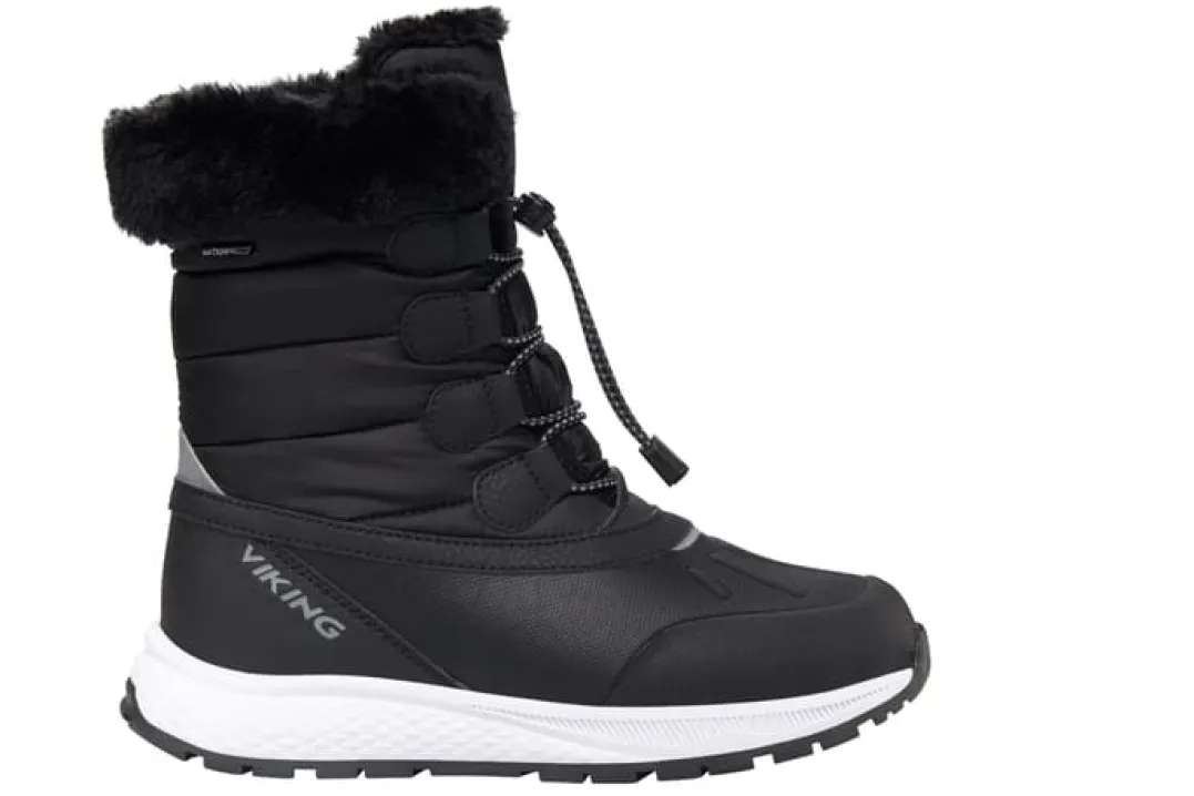Viking Footwear Juniors' Equip Warm Waterproof Zip Black/Granite