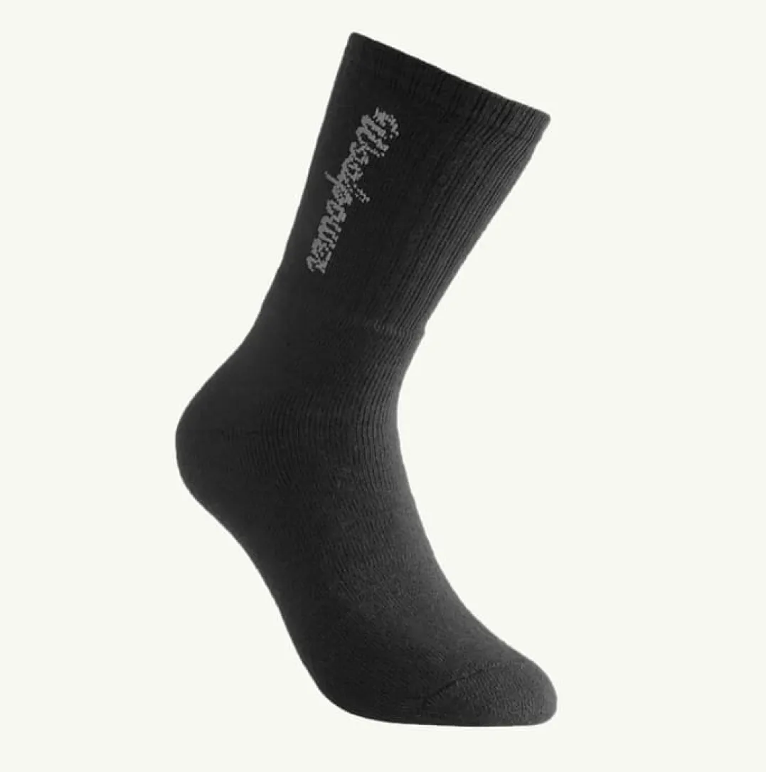 Woolpower Socks 2-Pack Logo 400 Classic Black