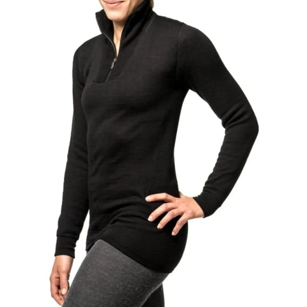 Woolpower Zip Turtleneck 400 Black