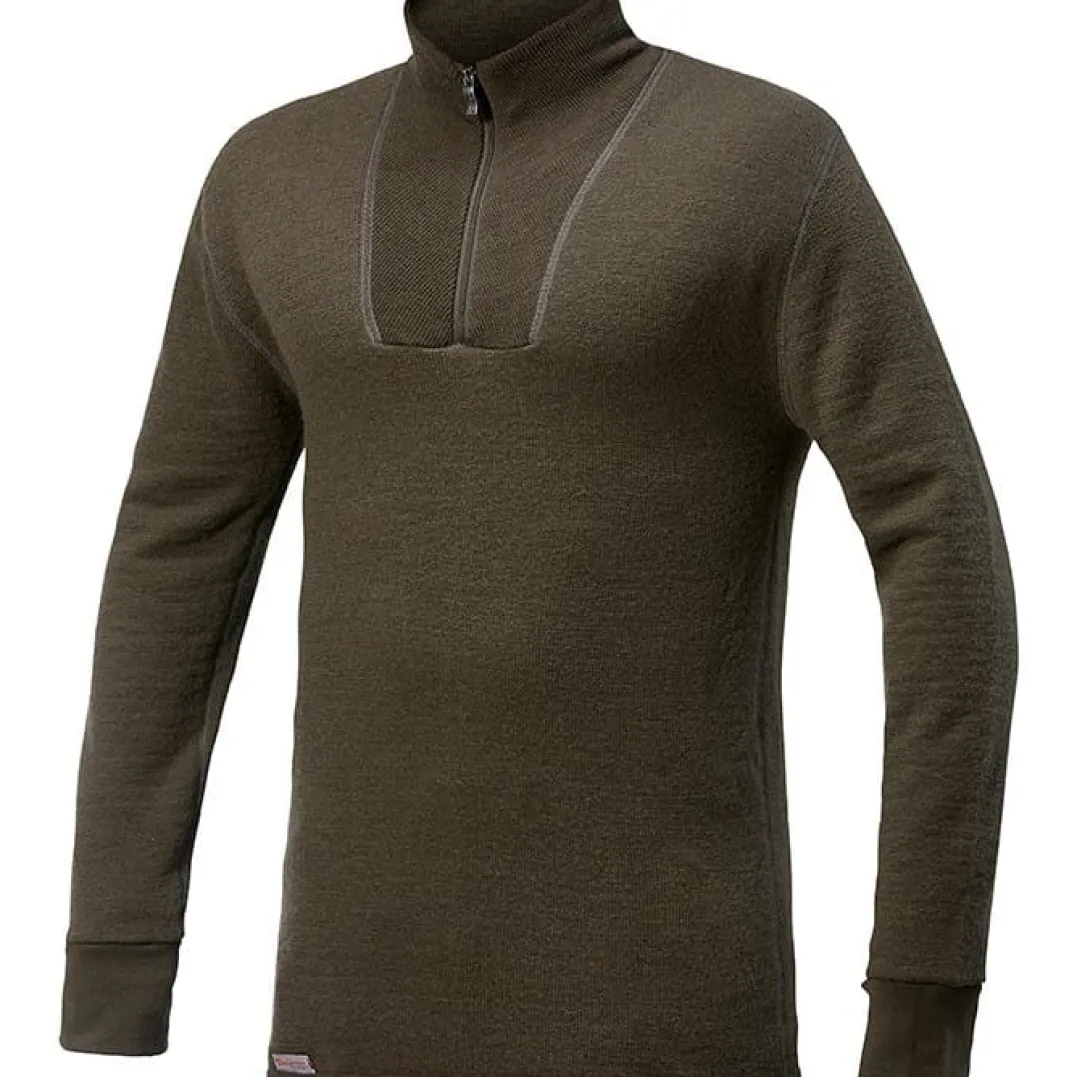 Woolpower Zip Turtleneck 400 Pine Green
