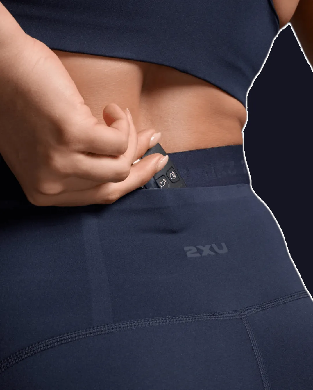 2XU Form Stash Hi-Rise Bike Short Midnight/midnight1