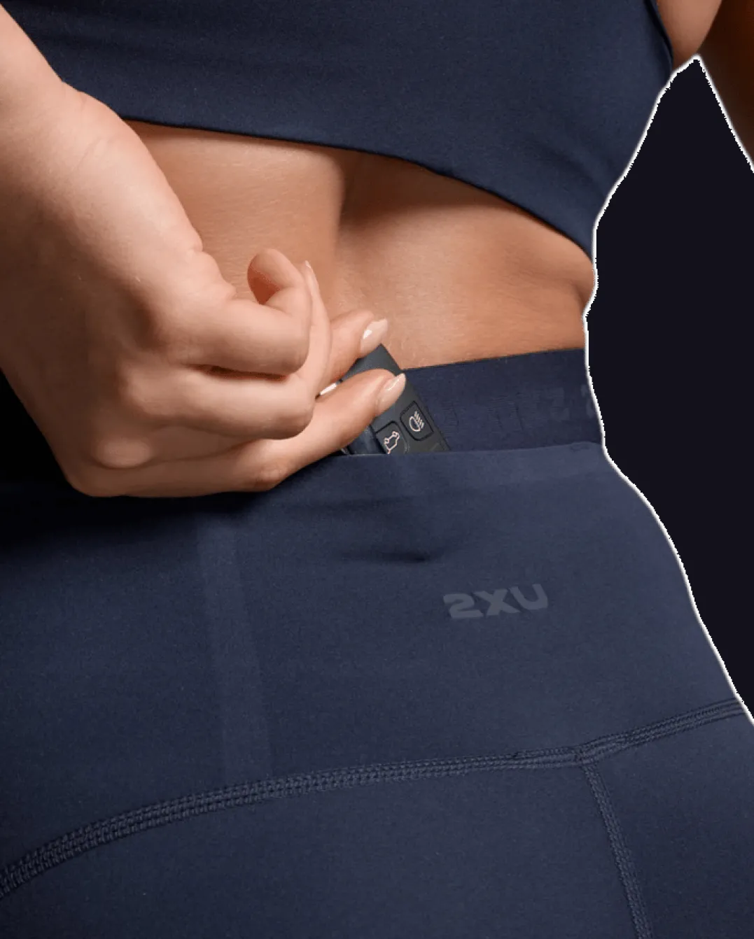 2XU Form Stash Hi-Rise Bike Short Midnight/midnight1