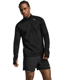 2XU Ignition Hyper-Haptic 1/4 Zip Black/silver Reflective