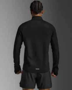2XU Ignition Hyper-Haptic 1/4 Zip Black/silver Reflective