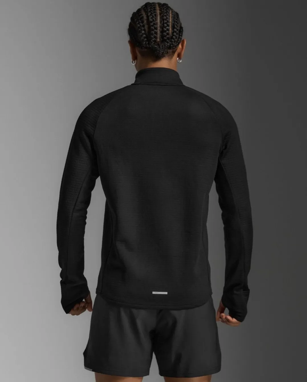 2XU Ignition Hyper-Haptic 1/4 Zip Black/silver Reflective