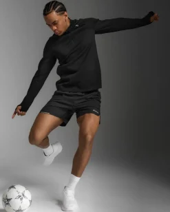 2XU Ignition Hyper-Haptic 1/4 Zip Black/silver Reflective