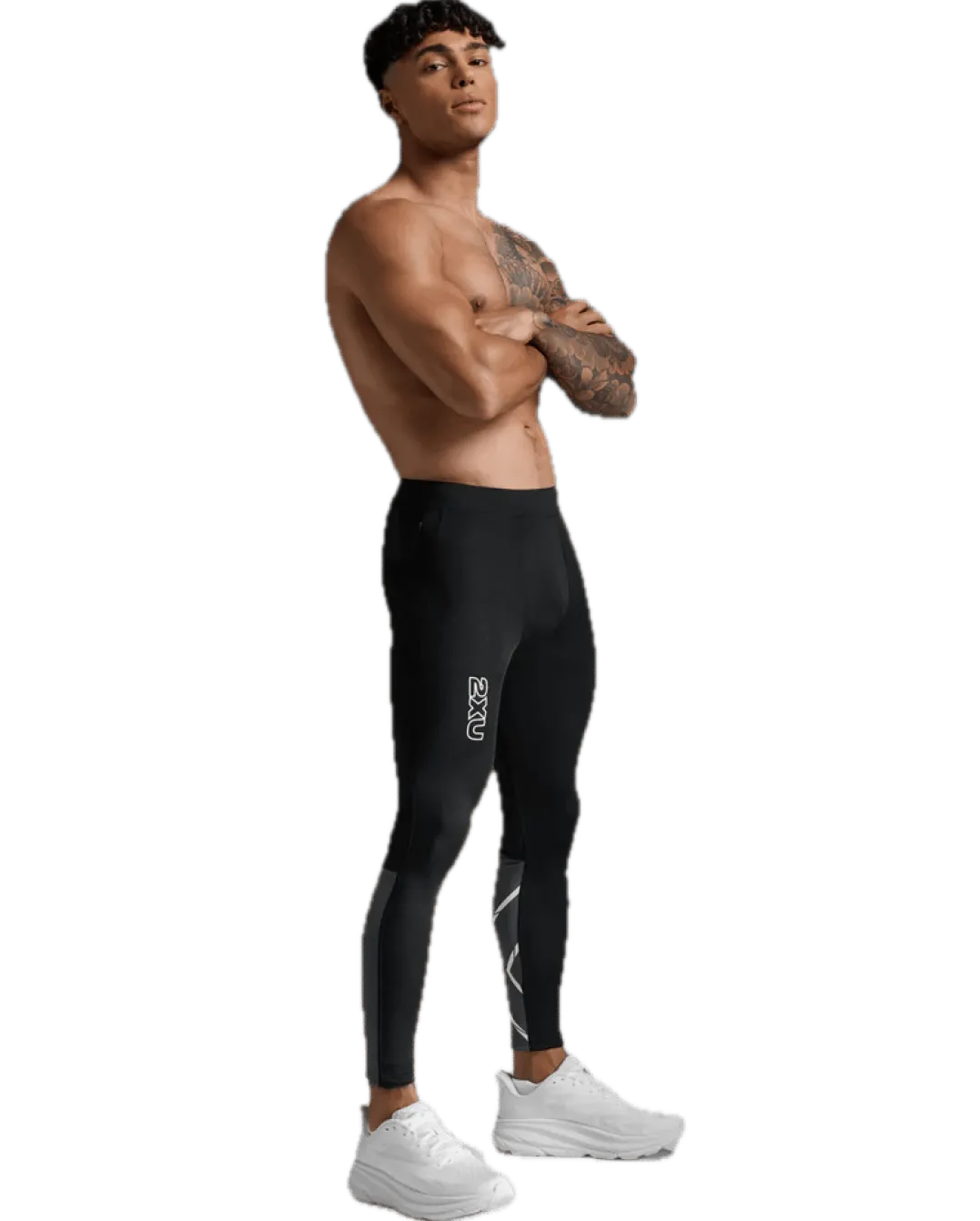 2XU Light Speed React Comp Tights Black/white Reflective