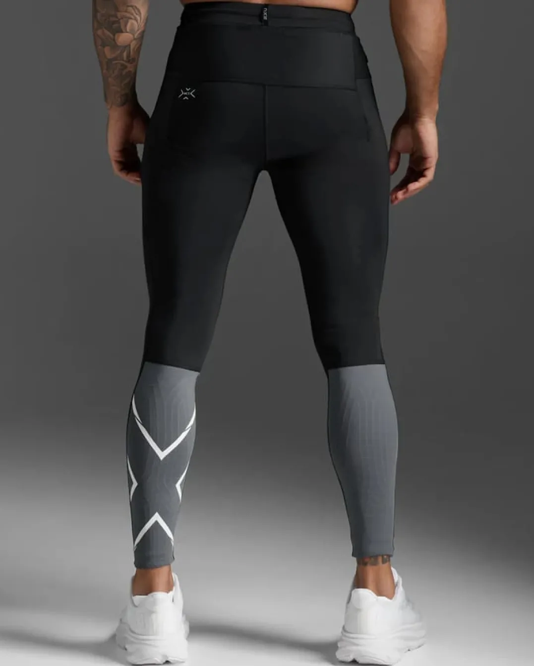 2XU Light Speed React Comp Tights Black/white Reflective