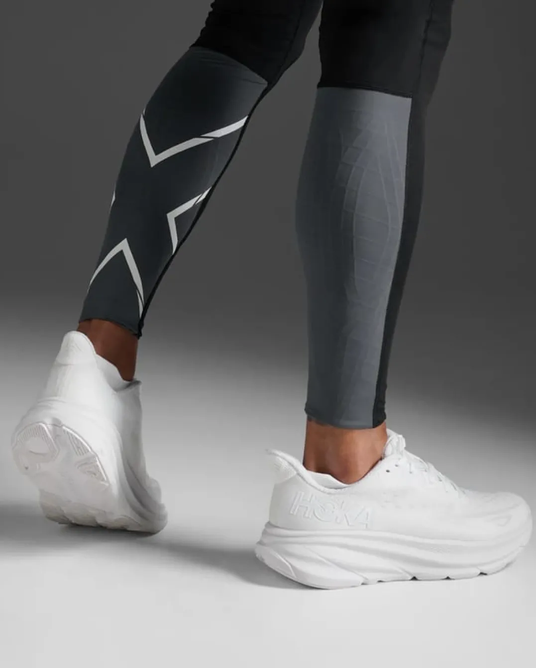 2XU Light Speed React Comp Tights Black/white Reflective