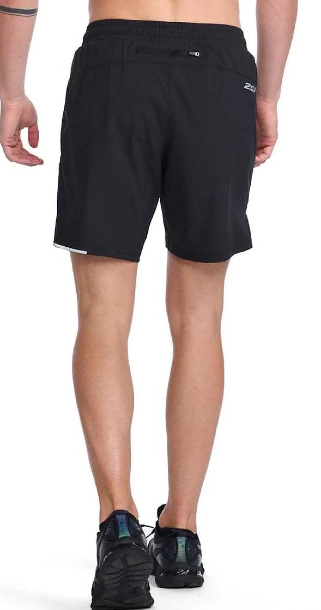 2XU Men's Aero 7 Inch Shorts Black/Silver Reflective