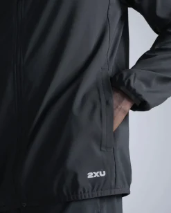 2XU Men'S Aero Jacket Black/silver Reflective