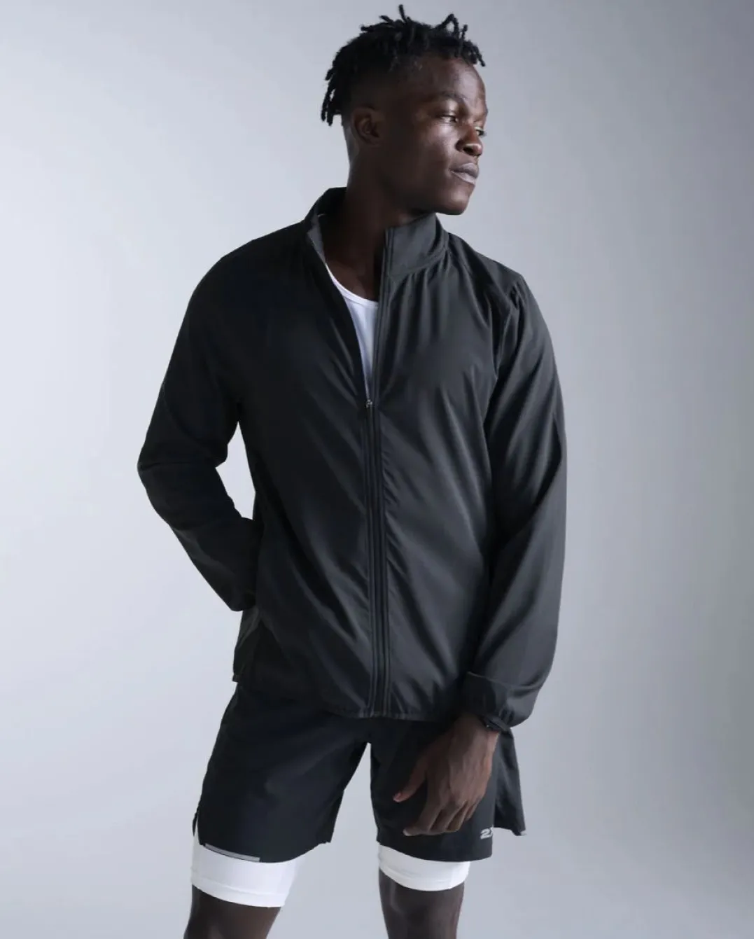 2XU Men'S Aero Jacket Black/silver Reflective