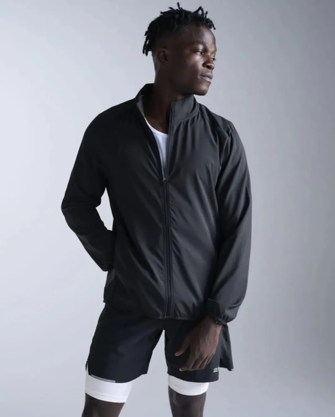 2XU Men'S Aero Jacket Black/silver Reflective