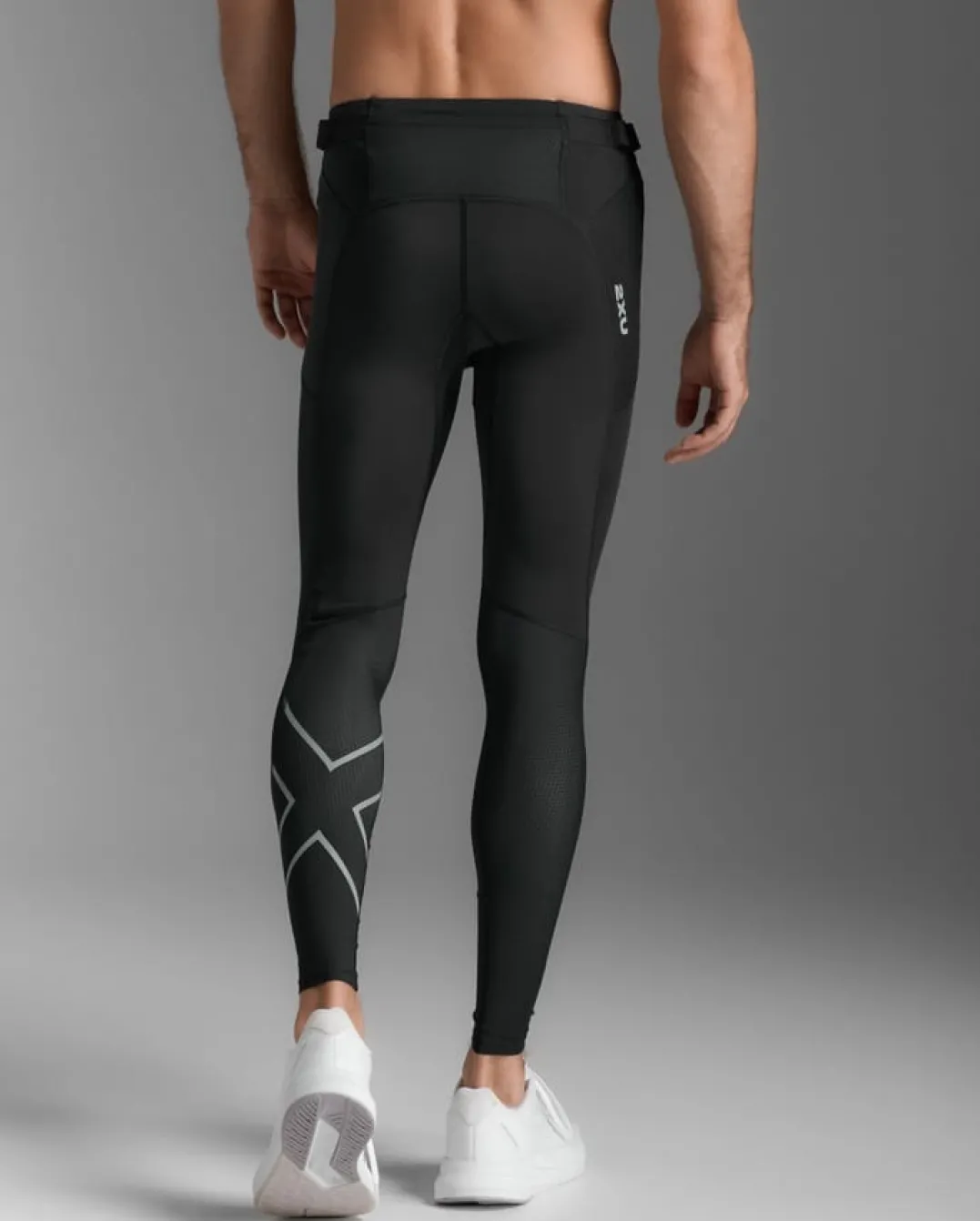 2XU Men's Aero Mesh Compression Tights Black/silver Reflective