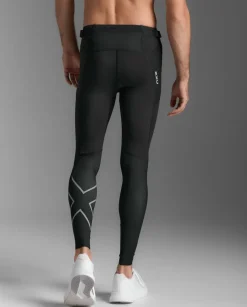 2XU Men's Aero Mesh Compression Tights Black/silver Reflective