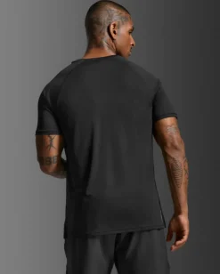 2XU Men'S Aero Mesh Tee Black/silver Reflective