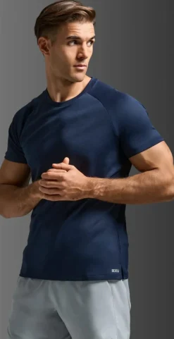 2XU Men'S Aero Mesh Tee Midnight/silver Reflective
