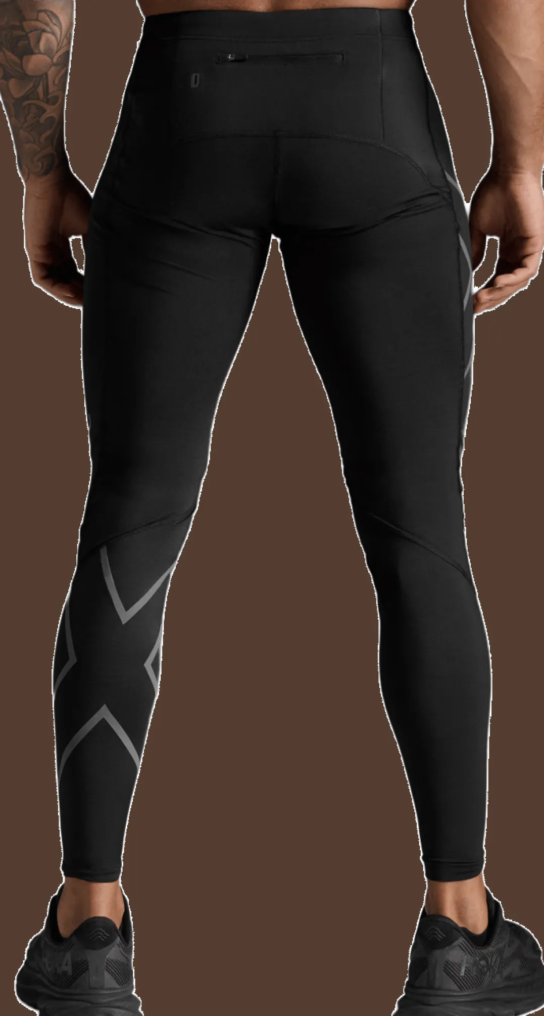 2XU Men'S Ignition Shield Compression Tights Black/ Black Reflective