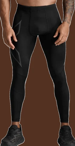 2XU Men'S Ignition Shield Compression Tights Black/ Black Reflective
