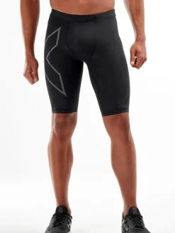 2XU Men's MCS Run Compression Shorts Black/Black Reflective