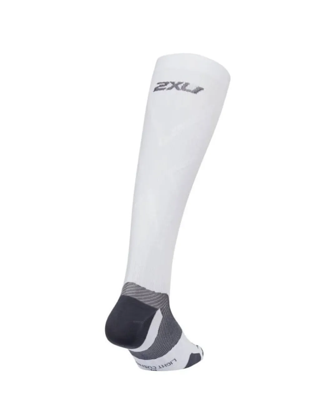 2XU VECTR Light Cushion Full Length Socks White/Grey