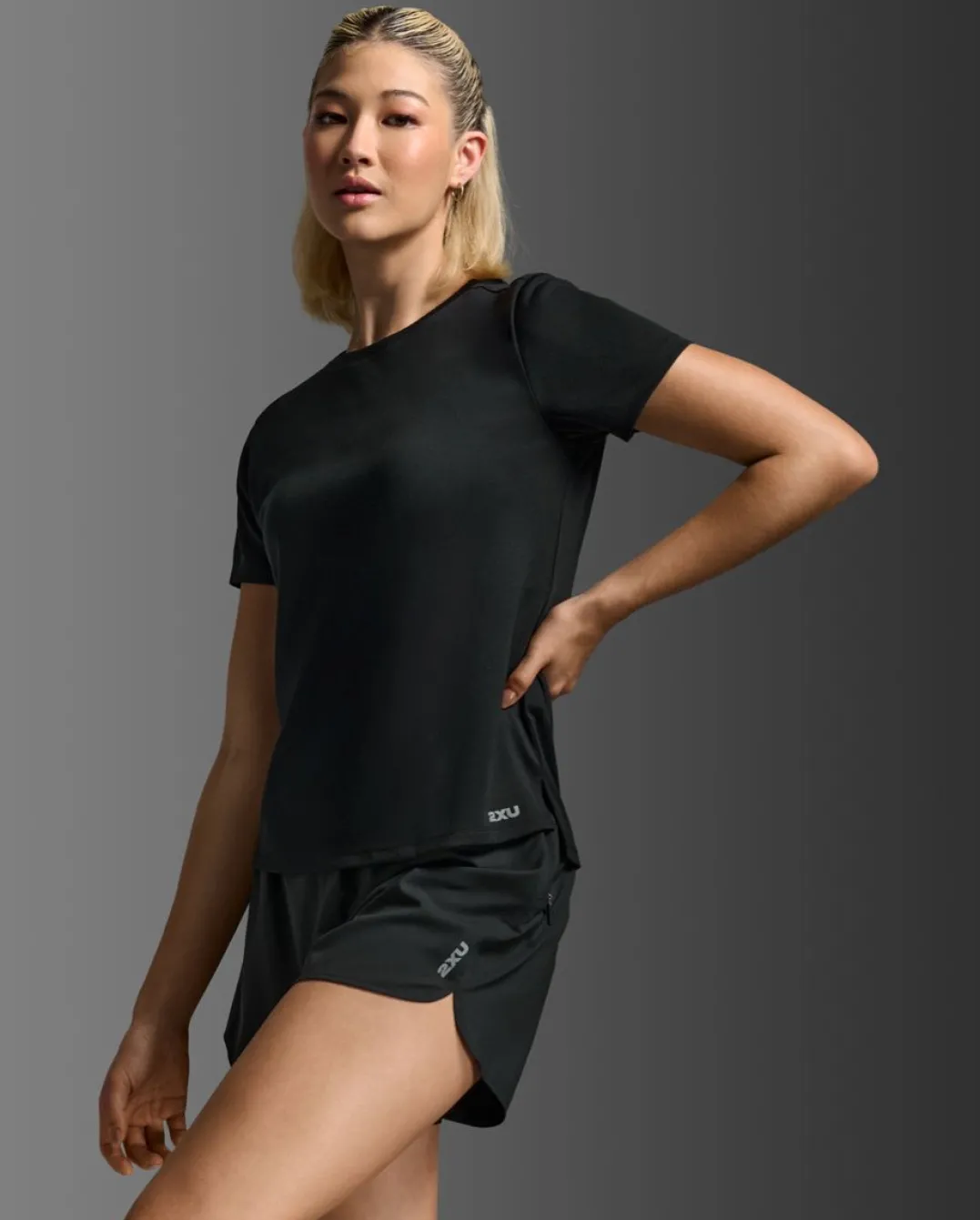 2XU Women'S Aero Mesh Tee Black/silver Reflective