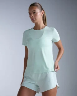 2XU Women'S Aero Mesh Tee Mint Dust/mint Reflective