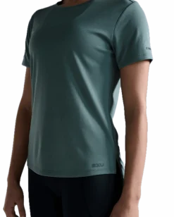 2XU Women'S Aero Mesh Tee Olive Leaf/olive Leaf Reflective