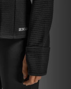 2XU Women'S Ignition Hyper-Haptic 1/4 Zip Black/silver Reflective