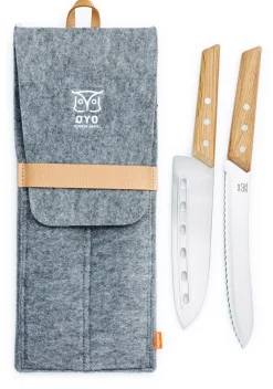 Øyo DUO UT PÅ TUR KNIVSETT Grey/Brown